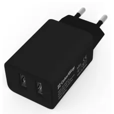 Мережевий зарядний пристрій ColorWay 2USB AutoID 2.1A 10W Black (CW-CHS015-BK)