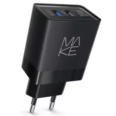 Мережевий зарядний пристрій MAKE 18W QC3.0+2.4A Black (MCW-322QBK)