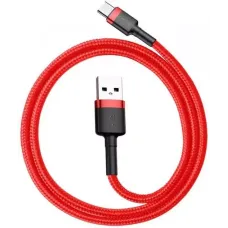Кабель Baseus USB3.1 AM-Type-C M, 0.5 м, 60W, durable nylon CATKLF-A09 Червоний