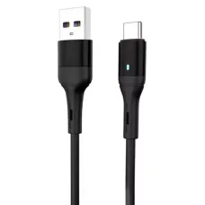 Кабель SkyDolphin S06T LED Smart Power Type-C 3A/1m чорний