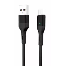 Кабель SkyDolphin S06T LED Smart Power Type-C 3A/1m (VS2x) Black