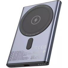 Повербанк Hoco Q32 Bird PD20W Magnetic Wireless (5000 mAh) Metal Grey (714869)