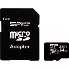 Карта пам`яті Silicon Power 64GB microSDXC Class 10 + SD Adapter