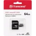 Карта пам'яті Transcend microSD  64GB C10 UHS-I U3 A2 R160/W80MB/s + SD (TS64GUSD340S)