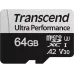 Карта пам'яті Transcend microSD  64GB C10 UHS-I U3 A2 R160/W80MB/s + SD (TS64GUSD340S)