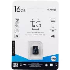 Карта пам'яті T&G microSDHC (UHS-1) 16 GB class 10 (без адаптера) Чорний