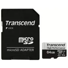 Карта пам'яті Transcend 64 GB microSDXC UHS-I 350V High Endurance + SD Adapter (TS64GUSD350V)