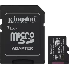 Карта пам'яті Kingston Canvas Select Plus microSDXC 128GB UHS-I U1 V10 + SD-адаптер (SDCS3/128GB)