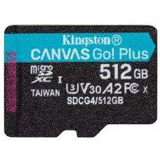 Карта пам'яті Kingston 512 GB microSDXC Canvas Go! Plus UHS-I U3 V30 A2 Class 10 (SDCG4/512GBSP)