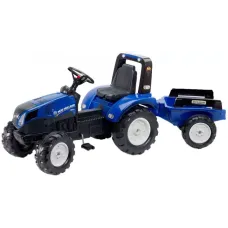 Дитячий трактор на педалях з причепом Falk 3090B NEW HOLLAND (синій)